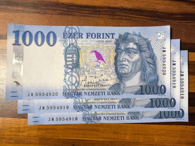 Sorszm kvet 1000 forintos (3 db)