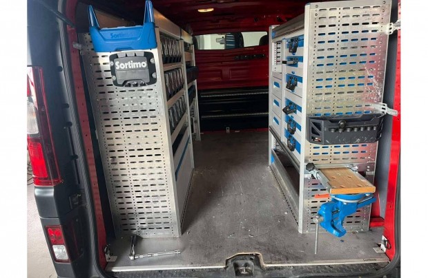 Sortimo járműberendezés raktér polc satu kék koffer Opel Vivaro 2019