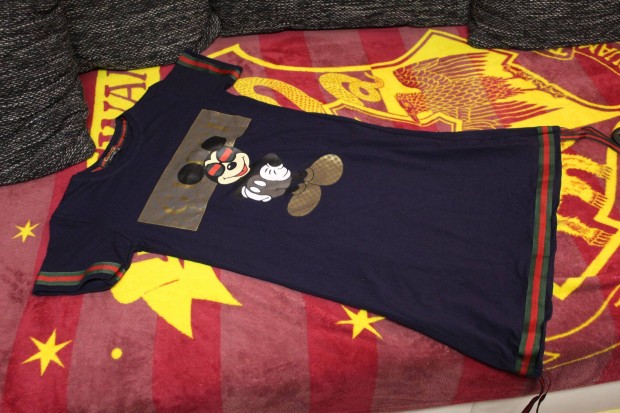 Sotetkek mickey egeres ruha, tunika Xs/S meret, Uj