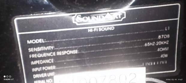 Soundart l1 hi-fi speaker hangfal 1db. Posta 