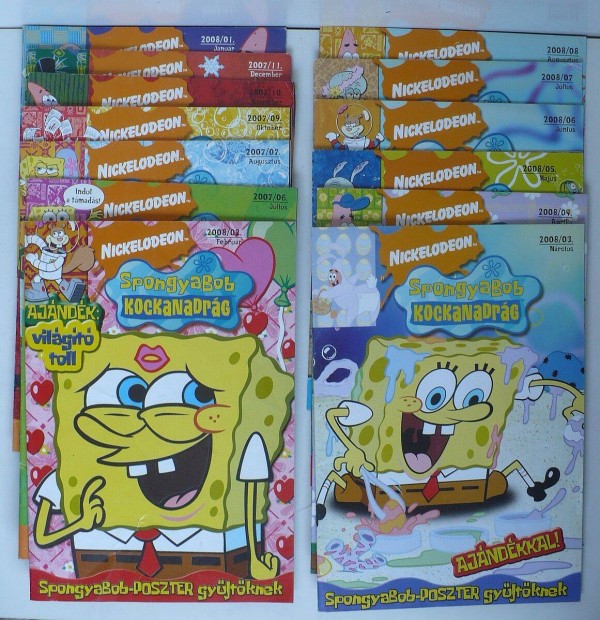 Spongyabob Kockanadrg (2007 s 2008 kztti szmok, 13 db kpregny)