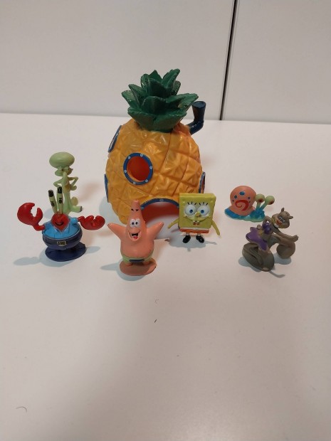 Spongyabob akvárium dísz, játék figurák