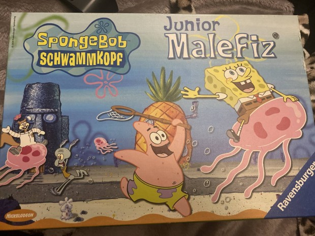 Spongyabob t�rsasj�t�k, Ravensburger, 5 �ves kort�l, 2-4 j�t�kos 