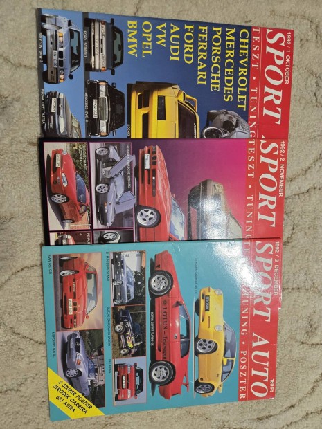 Sport Auto 1992 teljes vad (3db)