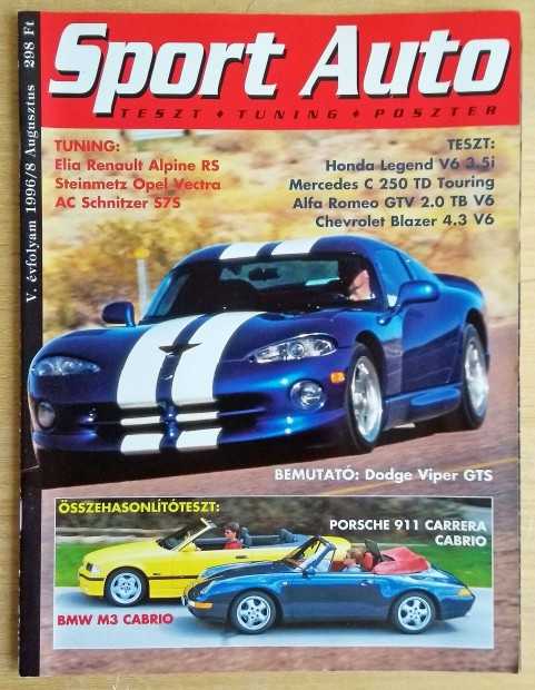Sport Aut Teszt Tuning Poszter 1996 - 1997 v 12 db