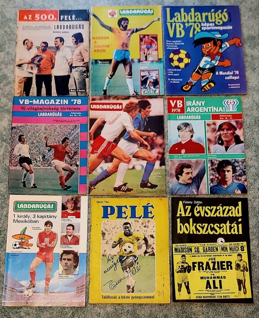 Sport jsgok, kpeslapok stb. a '70-'80 as vekbol.
