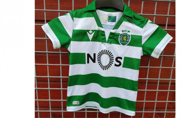 Sporting Lisabon zöld fehér eredeti Macron gyerek mez