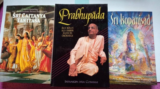 Sri Caitanya Tanítása + Prabhupada + Sri Ispopanisad könyvek együtt