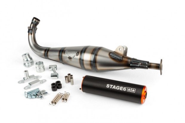 Stage6 StreetRace Peugeot 103 SPX kipufog� narancs / fekete hangtomp�t