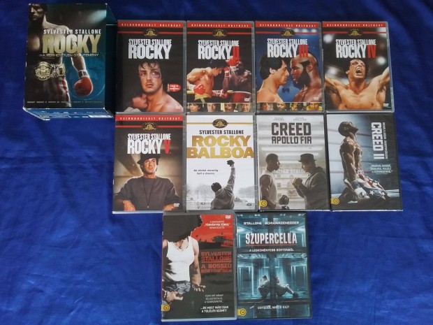 Stallone :Rocky 1,2,3,4,5,Rocky Balboa. Creed 1,2. +2 film. Szinkr