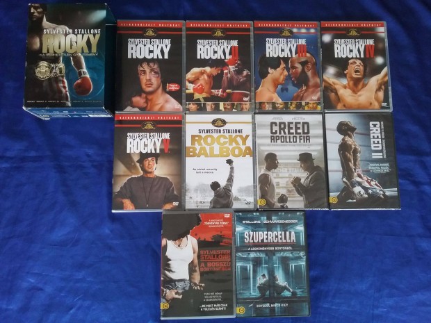 Stallone : Rocky 1,2,3,4,5, R. Balboa, Creed 1,2. Bossz brt. Szuperc