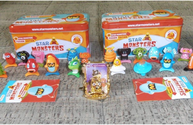 Star Monsters csillag szrnyek fmdobozokkal 21 db