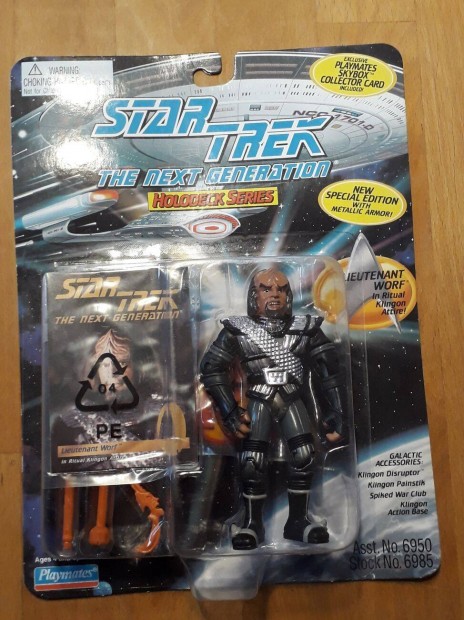 Star Trek Next Generation figura Worf hadnagy, eredeti csomagolsb