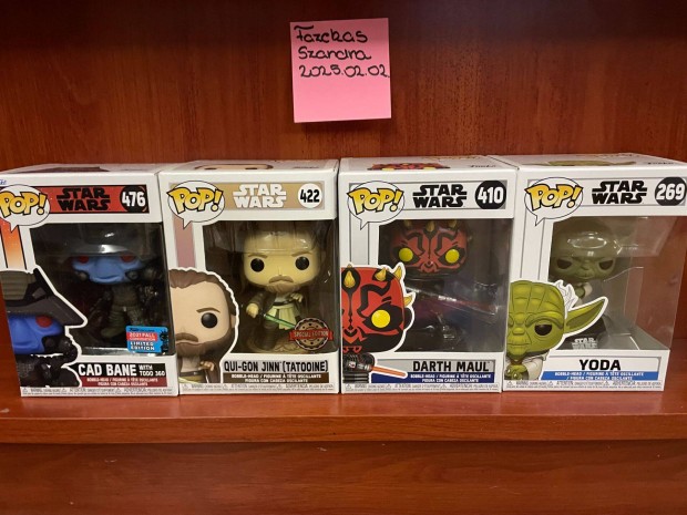 Star Wars Funko POP Cad Bane, Darth Maul, Yoda, Qui-Gon Jinn