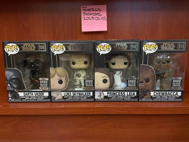 Star Wars Funko POP (Darth Vader, Luke, Leia, Chewbacca)