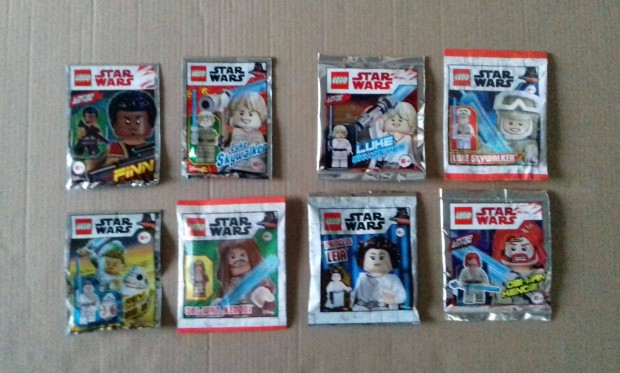 Star Wars LEGO 8 minifigura: Luke Obi-Wan Kenobi Leia Rey & BB-8 Finn