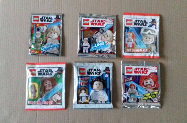 Star Wars LEGO minifigura Leia 3x Luke Skywalker 2x Obi-Wan Kenobi Fox