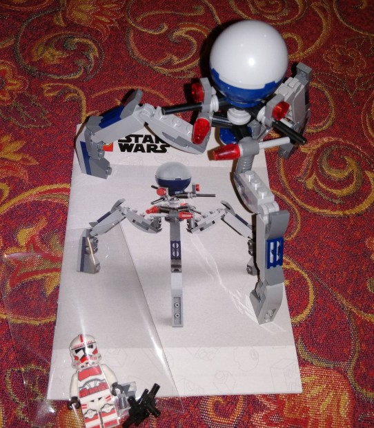 Star Wars Lego Shock Trooper + droid figura. 