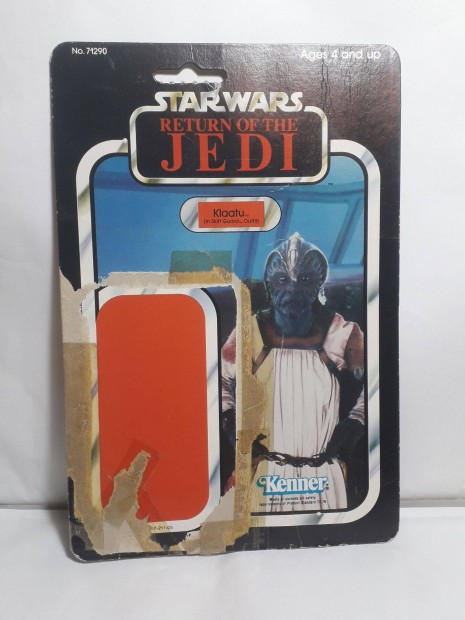 Star Wars Vintage Cardback ROTJ Klaatu (Skiff) Debut 77 Back 1983