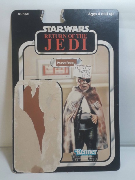 Star Wars Vintage Cardback ROTJ Prune Face 1983 Kenner