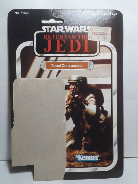 Star Wars Vintage Cardback ROTJ Rebel Commando1983 Kenner