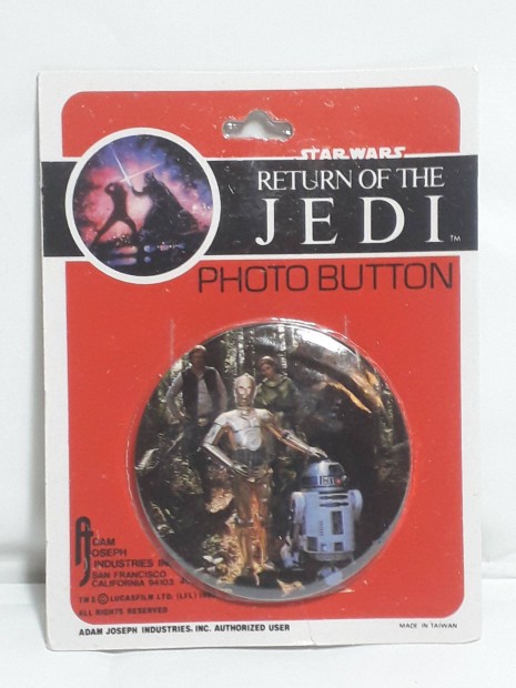 Star Wars Vintage ROTJ Photo Button Endor Rebel Crew 1983 Sealed