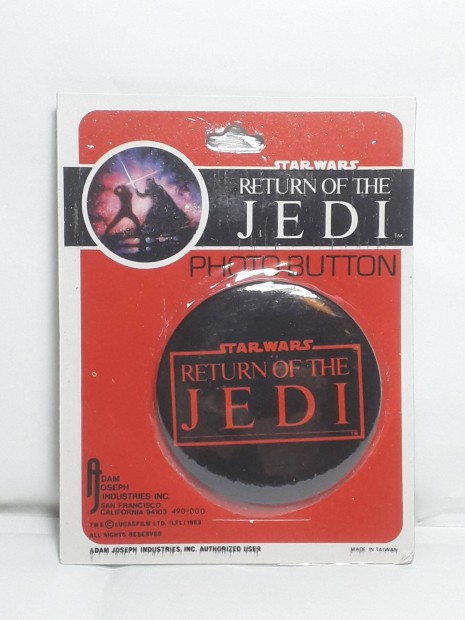 Star Wars Vintage ROTJ Photo Button Return of the Jedi 1983 Sealed