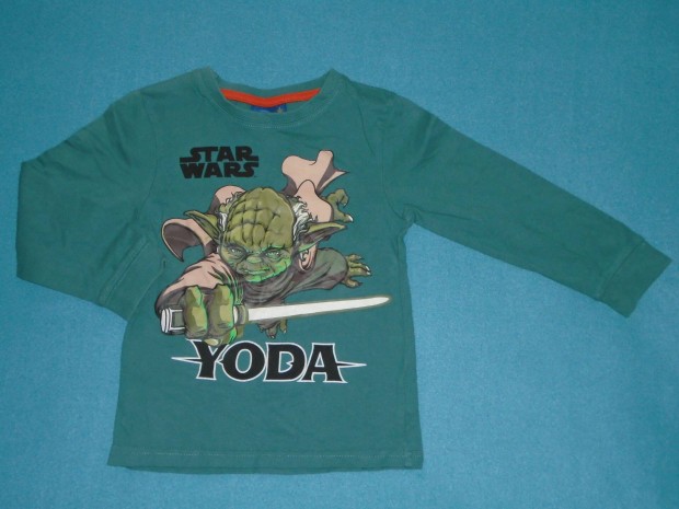 Star Wars Yoda mester mintás hosszú ujjú felső 4-5 évesre méret 110