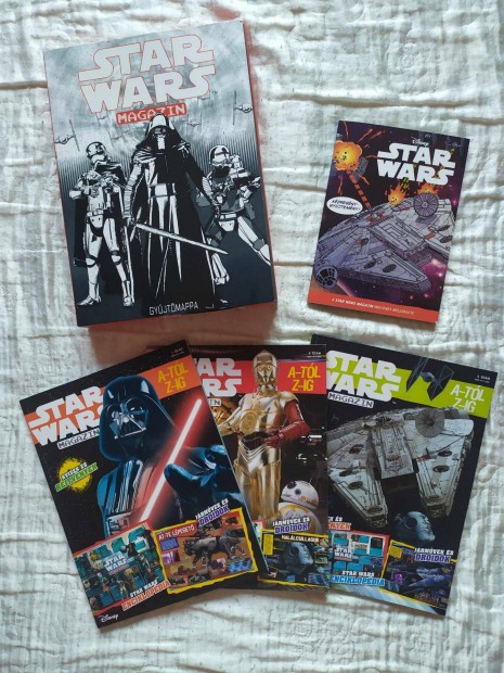 Star Wars magazin gyjtmappa A-Z (3 magazin + 1 kpregny)