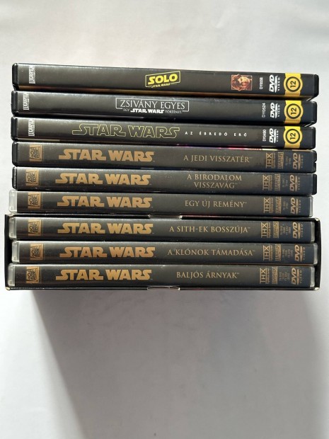 Star wars 1-7-ig s a Zsivny egyes s a Solo dvd