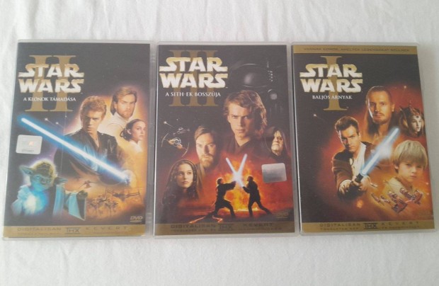 Star wars 1 + 2 + 3 DVD els kiadd 6 dvd magyar