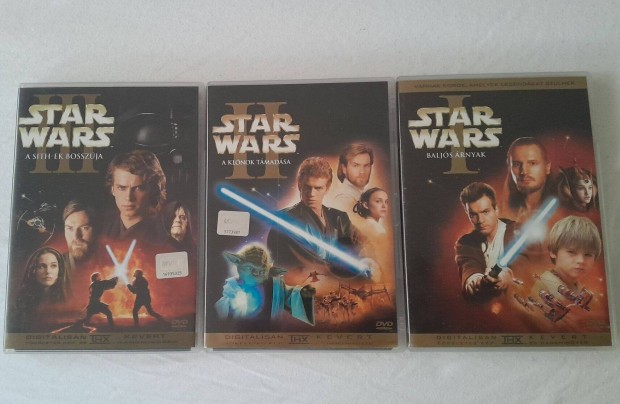 Star wars DVD trilgia 6 lemezes, els kiads