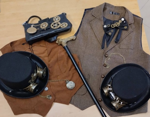 Steampunk női és férfi felnőtt jelmez