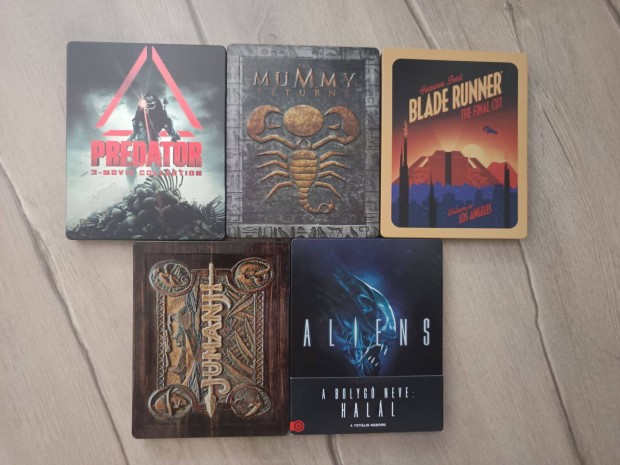 Steelbook blu-ray egybe Predator Aliens Jumanji Blade runner Múmia