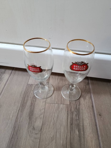 Stella artois sörös pohár üveg Stella pohár 2 db