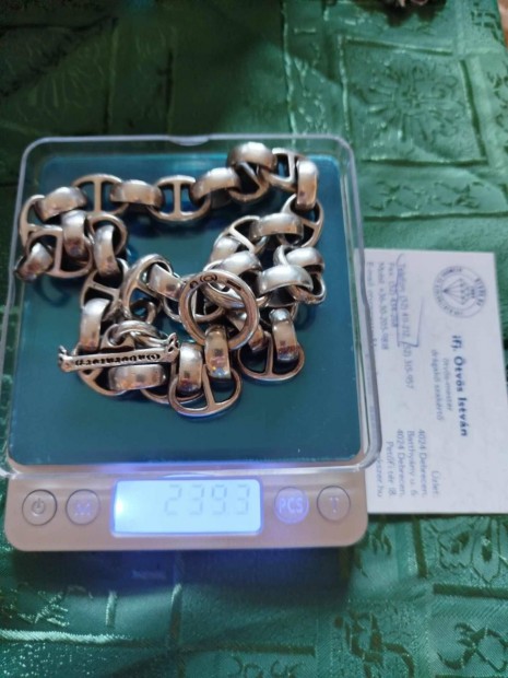 Sterling silver 925 ezüst ékszer nyaklánc nyakék.