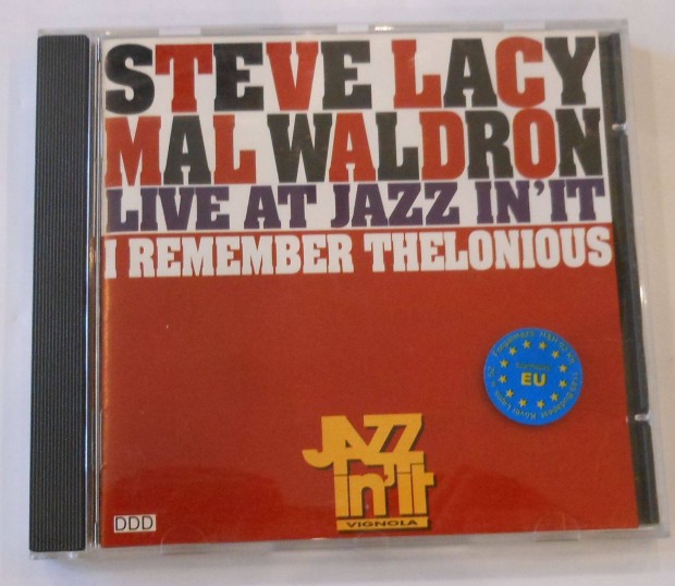 Steve Lacy & Mal Waldron: Live at jazz in' it. CD