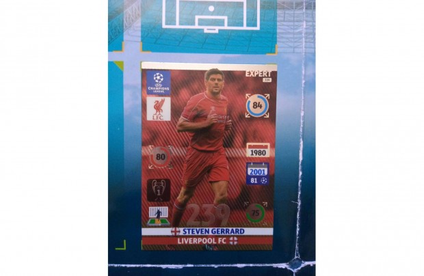 Steven Gerrard (Liverpool) Champions League Adrenalyn krtya