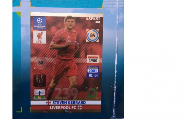 Steven Gerrard (Liverpool) Panini Champions League focis krtya