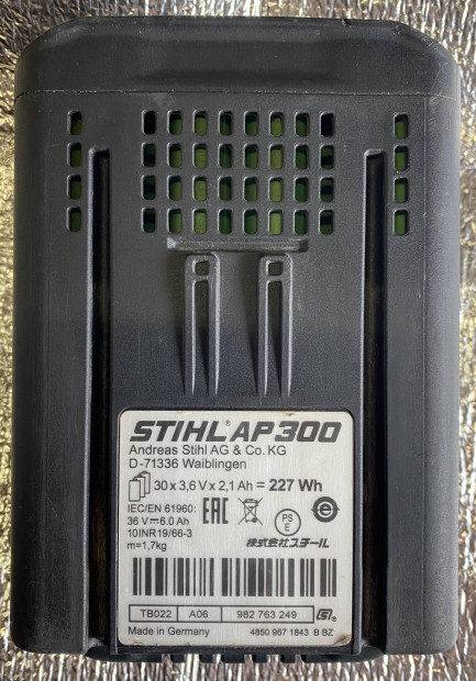Stihl AP 300 Pro akkumultor 36V 6Ah akku Li-Ion