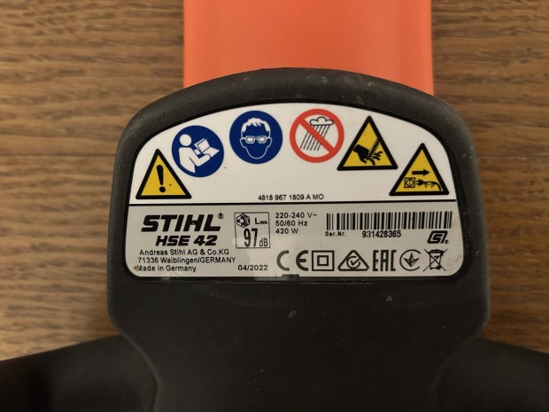 Stihl HSE 42 elektromos sövénynyíró!