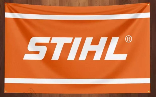 Stihl felirat zszl, dekorci (nem Husqvarna)