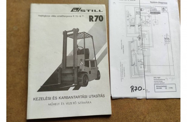 Still R70 targonca kezelsi karbantartsi + Elektromos rajzzal