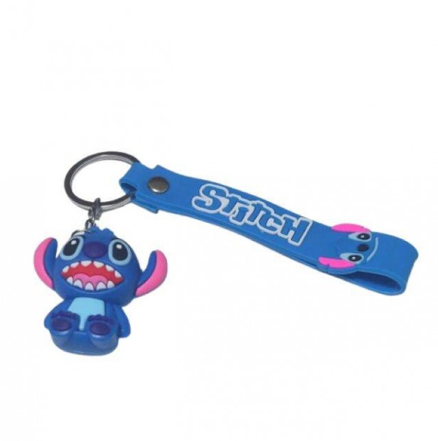 Stitch 3D figurs szilikon gumi, csuklra vehet kulcstart 2.sz