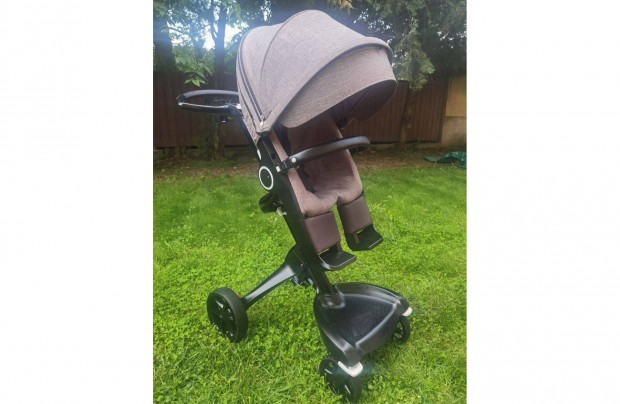 Stokke Xplory V6 Black Melange 3in1 babakocsi