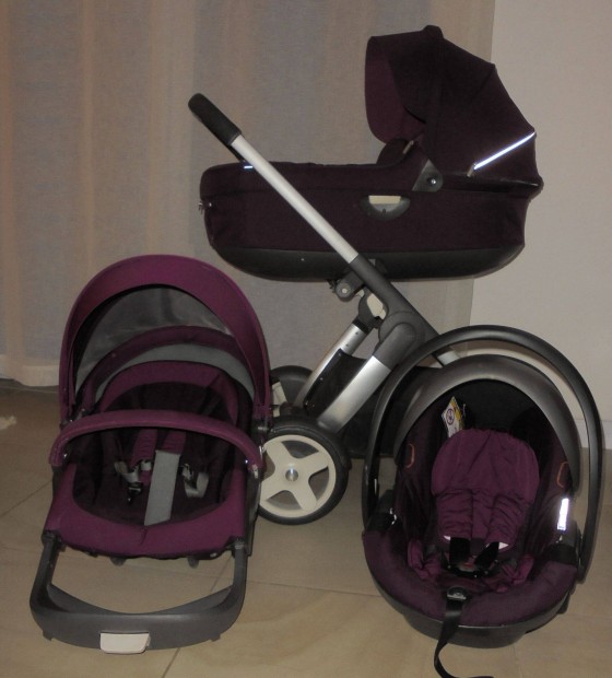 Stokke crusi babakocsi szp llapotban szett szlltssal