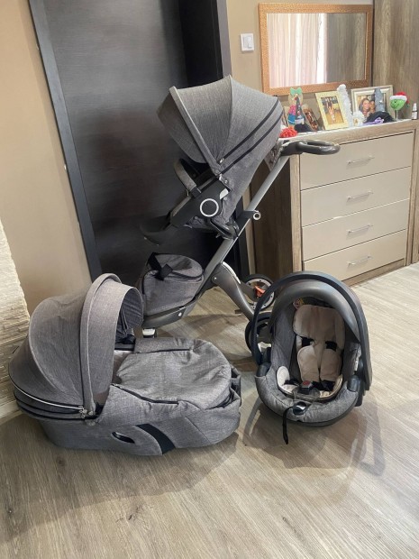 Stokke xplory v4 3in1 Black melange 