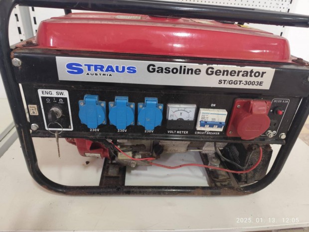 Straus nindts Benzines ramfejleszt 3500W 230V/380V Aggregtor