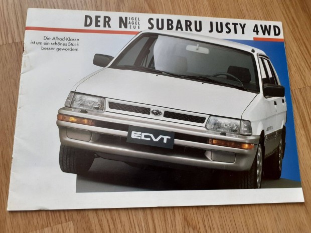 Subaru Justy prospektus - 1989, nmet nyelv