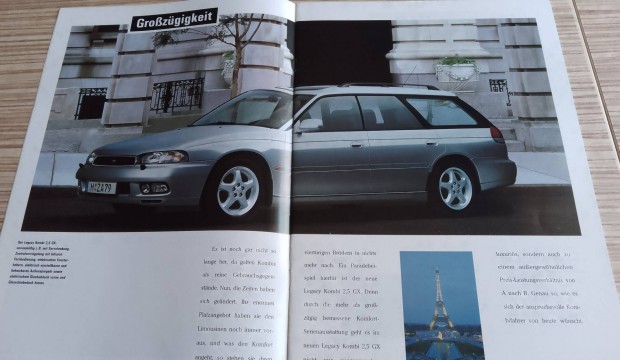Subaru Legacy Gx (1997) prospektus, katalgus.